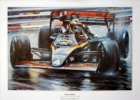 Stefan Bellof auf Tyrrell 012, Regenrennen F1 Grand Prix Monaco 1984