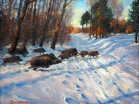 Wildschweinrotte